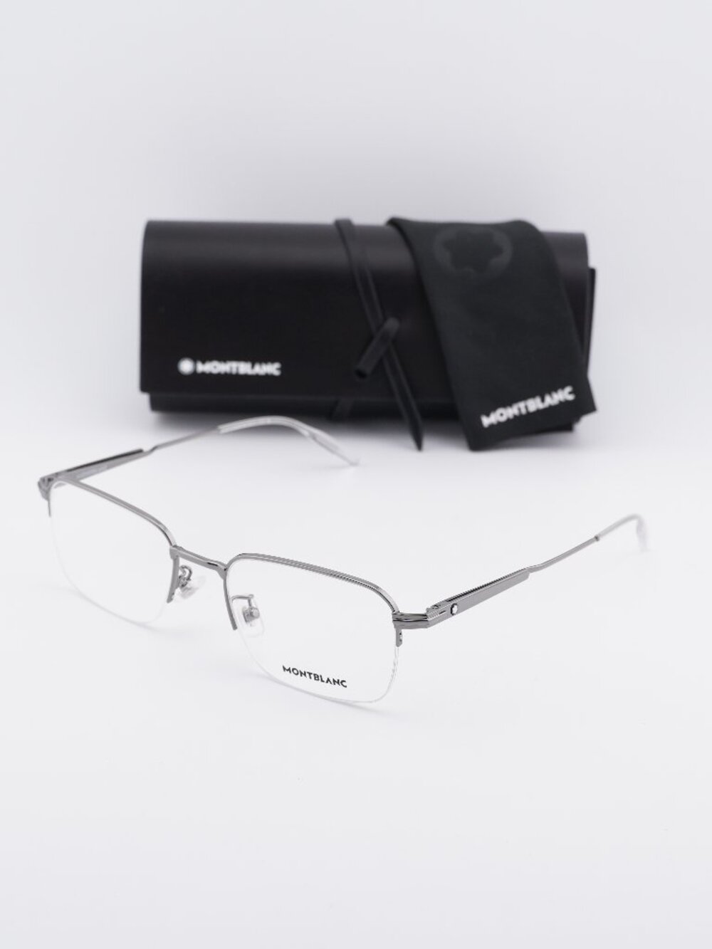 Montblanc MB0220OA 003 Square Eyeglasses – Grey 54mm